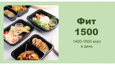 Доставка правильного питания FIT 1500 бесплатно в Москве и МО: заказать рацион на 1500 калорий в день, меню на неделю