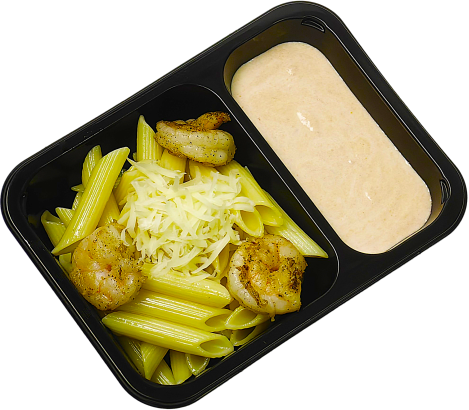 Пенне с креветками