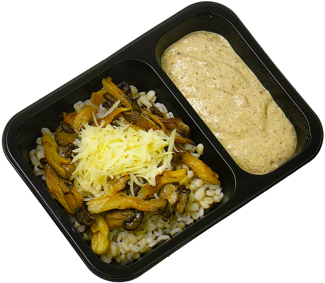 Ризотто из ячменной крупы с вешенками и трюф. маслом