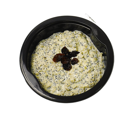 Каша овсяная с маком и вяленой клюквой