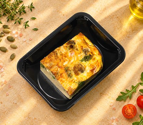 Запеканка с брокколи и грибами