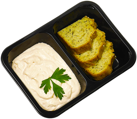 Мусс из копченой рыбы с кето крекером