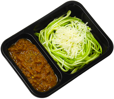 Овощные спагетти с соусом болоньезе