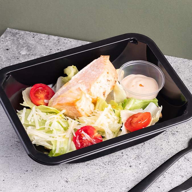 Салат Цезарь с красной рыбой